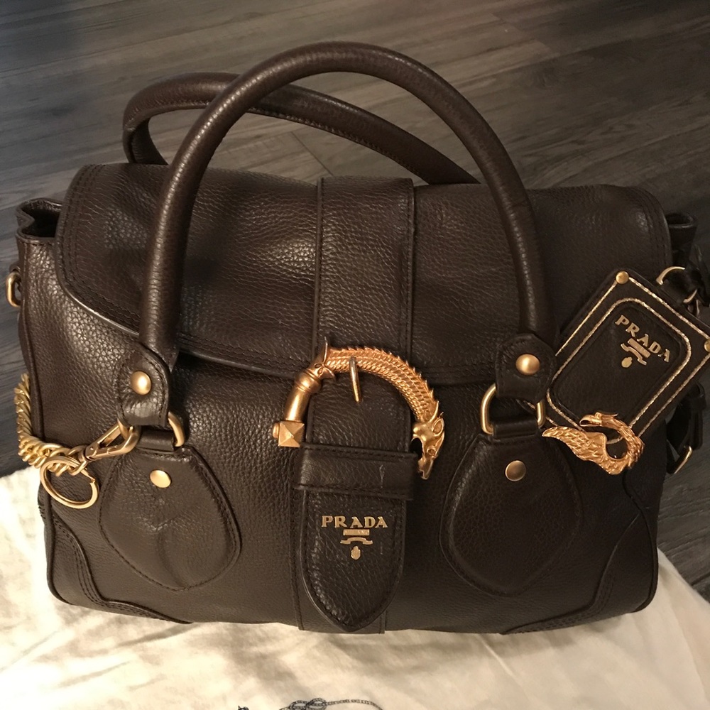 Prada Cervo Animalier Handbag